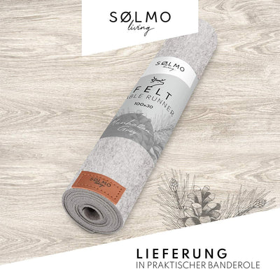 Sölmo I table runner made of felt I 150x40cm table runner I Scandinavian design