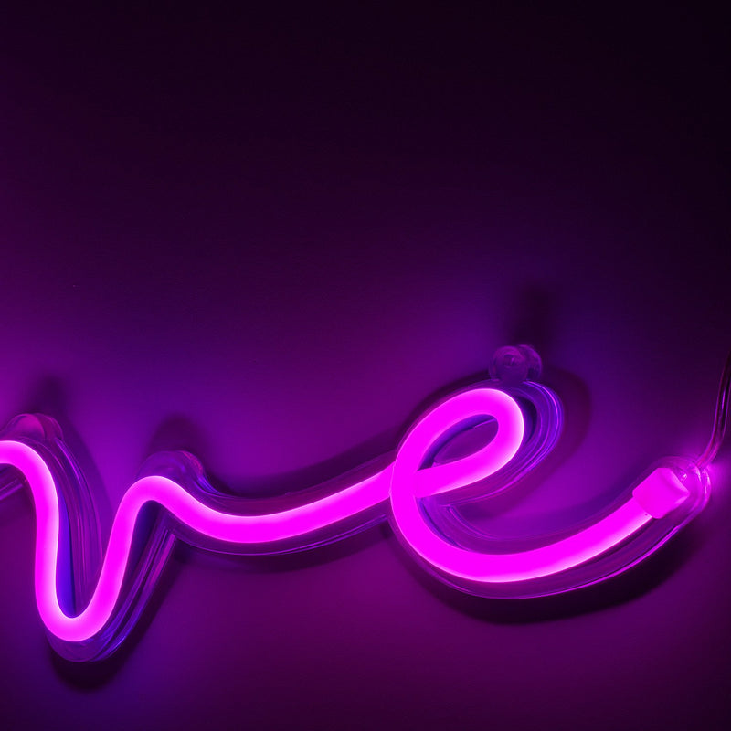 Amped Co LED wall light with lettering Love for indoor decorative use