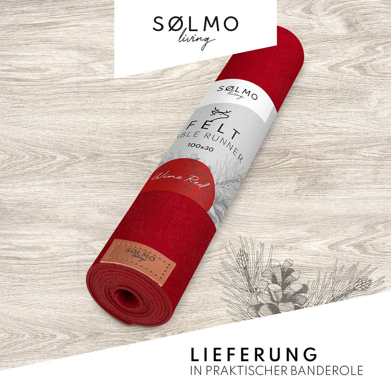 Sölmo I table runner made of felt I 150x40cm table runner I Scandinavian design