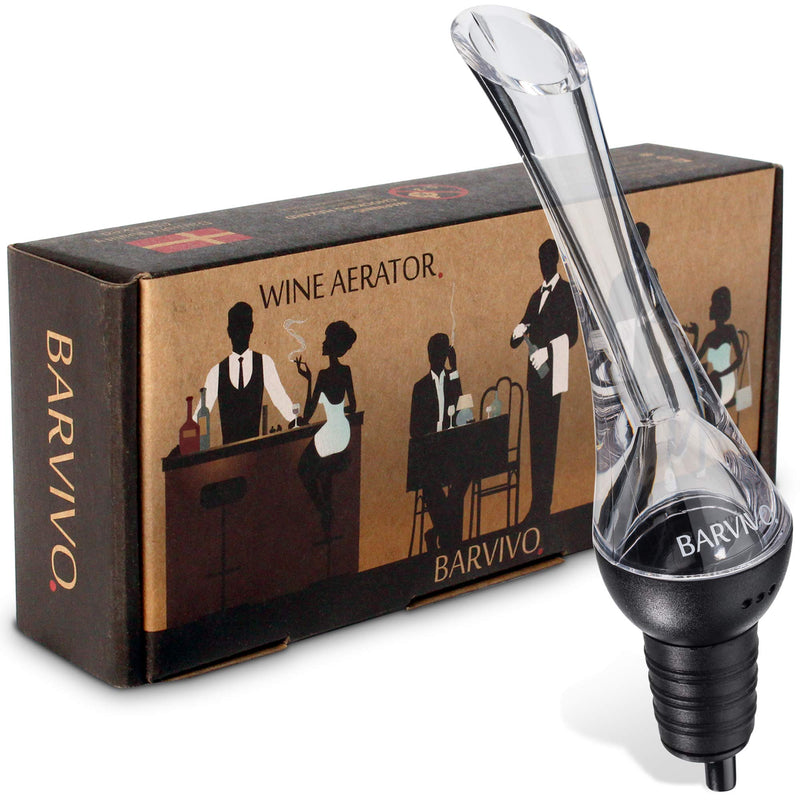 BARVIVO WINE AERATOR FROM - EFFORTLESSLY IMPROVE YOUR RED WINE WITH THIS CLASSIC 3-WAY DECANTER POURER. IDEAL FOR BOTTLES OF RED WINE