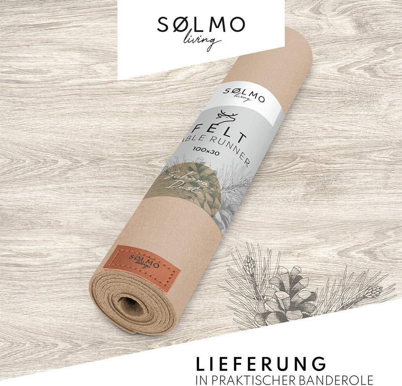 Sölmo I table runner made of felt I 150x40cm table runner I Scandinavian design