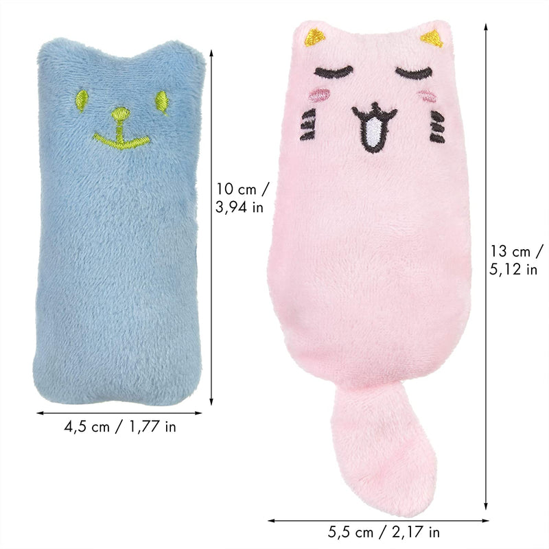 Mint kitty cat toy set made of cat cushion with catnip