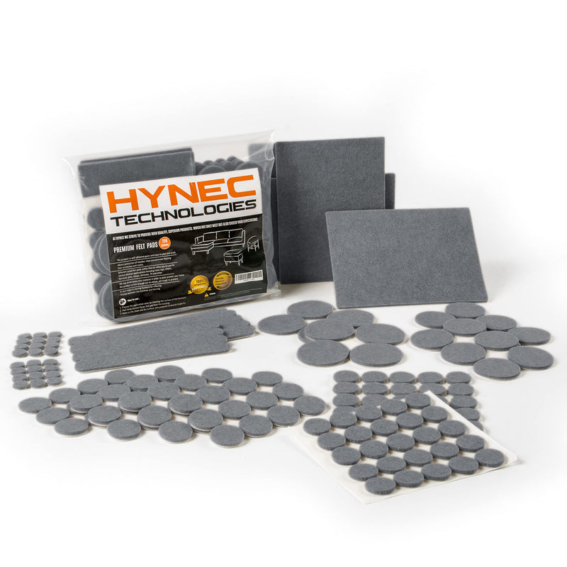 HYNEC TECHNOLOGIES HYNEC PREMIUM FURNITURE PROTECTOR FELT GLIDERS SELF-ADHESIVE