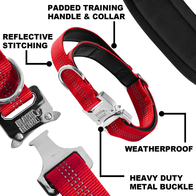 Tactical Dog Collar Ultra Soft Padded with Neoprene Dog Collar