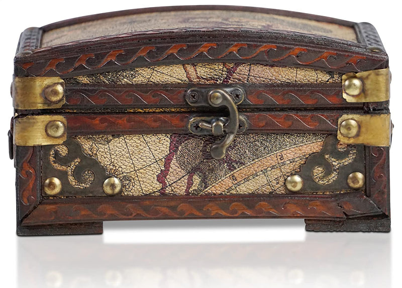 Treasure chest small 17x10x9cm wooden chest treasure chest vintage look pirates