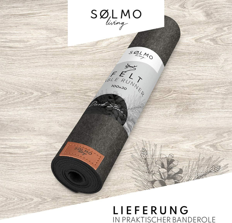 Sölmo I table runner made of felt I 150x40cm table runner I Scandinavian design