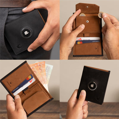 Slim Wallet Rome I Genuine Leather Wallet with RFID Protection I Mini Wallet