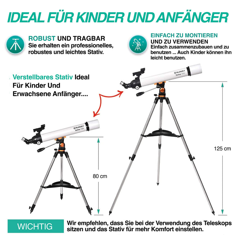 Telescope Astronomy Portable and Powerful 20x250x Easy to Assemble