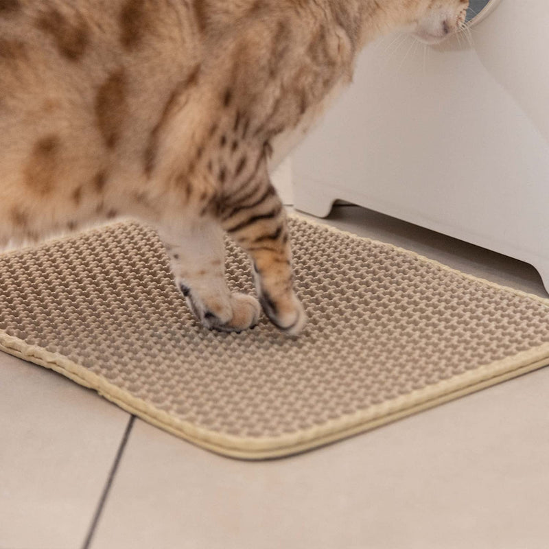 Cat Litter Tray Mat Beige Cat Mat Litter Tray 30x40cm For Cleanliness