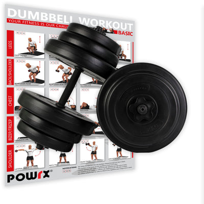 Dumbbell (pair) set of 2 20kg 30kg 40kg non-slip knurled handles