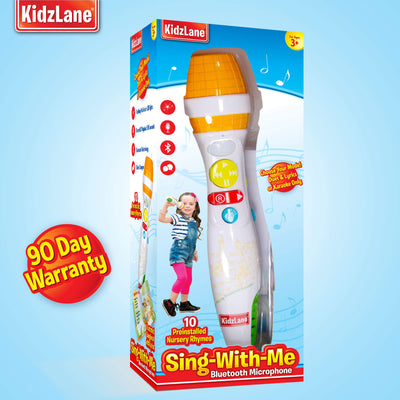 Children's Karaoke Microphone with Bluetooth Voice Changer and 10 Built-in Nursery