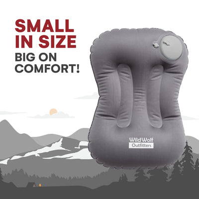 Inflatable Camping Pillow With Memory Foam For 1