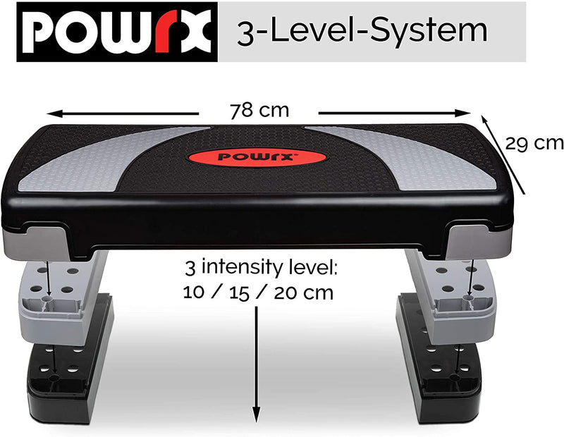 POWRX STEPPING BOARD XL PREMIUM EXTRA LARGE INCL. WORKOUT I HOME TRAINER 3