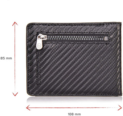 Madrid Wallet with Coin Compartment Leather Men's Mini Wallet Flat with RFID