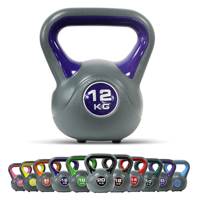 Kettlebell plastic 220 kg including workout I kettlebell in various colors