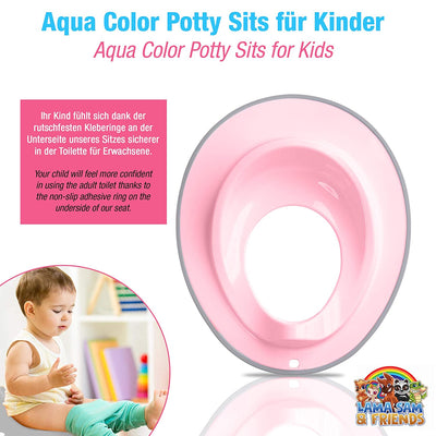 DR. WELLTHY TOILET SEAT FOR TODDLER (PINK WITH GRAY EDGE)