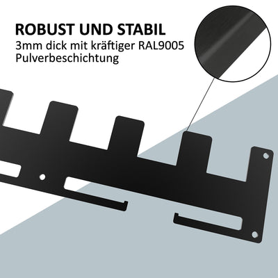 Set of 6 wall brackets for Bosch batteries made of solid steel made in Germany