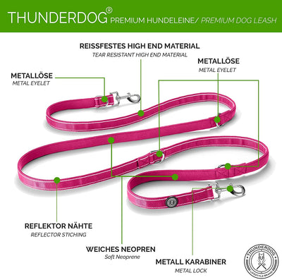 THUNDERDOG DOG LEASH BLACK