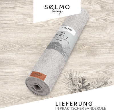 Sölmo I table runner made of felt I 150x40cm table runner I Scandinavian design