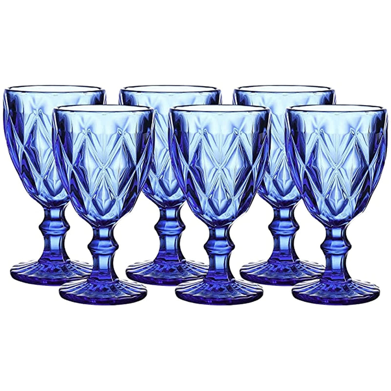 Colored Drinkware 280ml Water Glasses Set of 6 Cobalt Blue