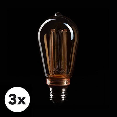 CROWN LED EDISON ILLUSION FILAMENT BULB E27 SOCKET