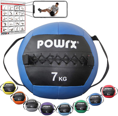 POWRX MEDICINE BALL INCL. GRIFF BAND I FITNESS BALL WALL BALL 1