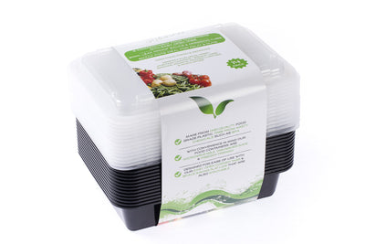 IGADGET ACCESSORIES 2 COMPARTMENT MEAL PREP CONTAINER [14 PACK]: MICROWAVE &amp; DISHWASHER SAFE