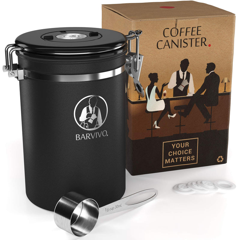 BARVIVO STAINLESS STEEL COFFEE CAN