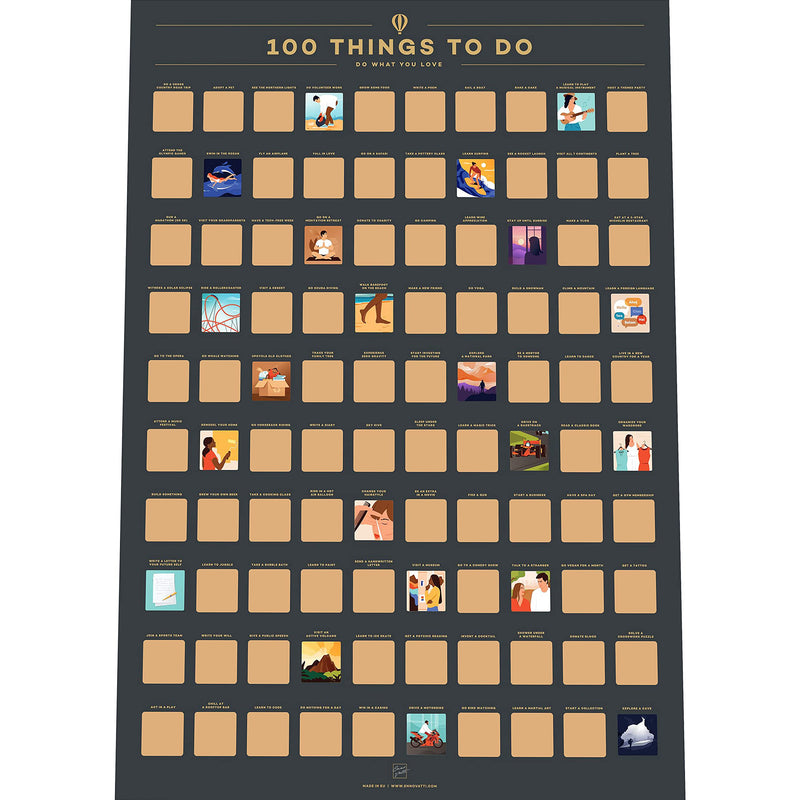 ENNO VATTI 100 THINGS TO DO SCRATCH OFF POSTER