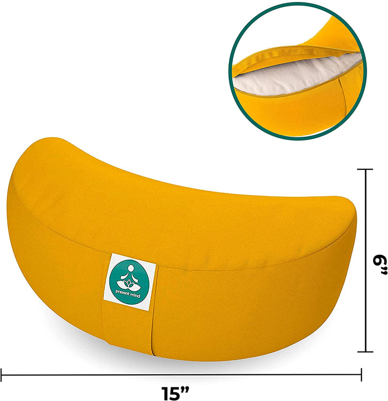 Meditation cushion half moon seat height 15cm yoga cushion Zafu half moon cushion