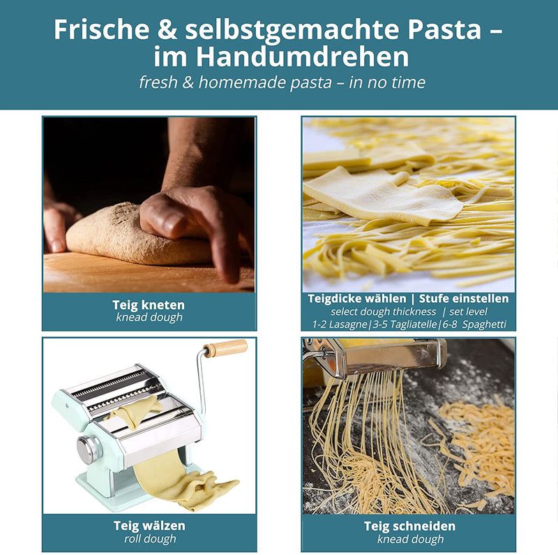 Pasta Maker Pasta Machine Manual Pasta Machine Made of Stainless Steel Chrome for