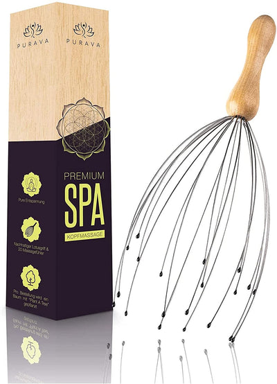 The original wooden head massager with an improved concept. Elegant head scratcher