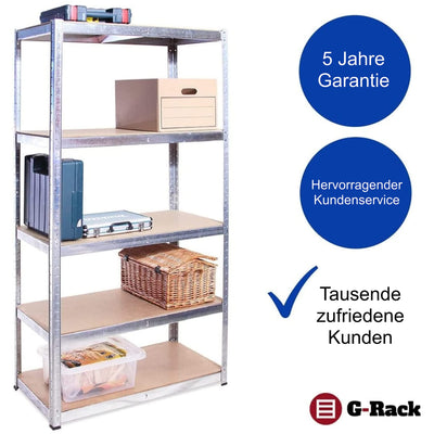 Grack Heavy Duty Shelf1 Blue Storage Shelf 5 Compartments For Basement Workshop