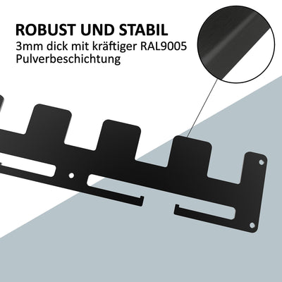 MEISTERGUT ® PREMIUM WALL MOUNT FOR EINHELL BATTERIES MADE OF SOLID STEEL [MADE IN GERMANY]