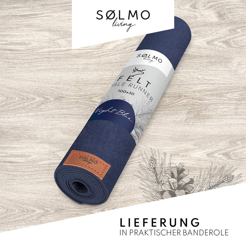 Sölmo I table runner made of felt I 150x40cm table runner I Scandinavian design