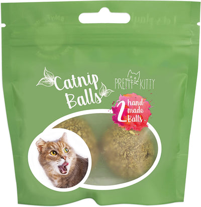 PRETTY KITTY 2X CATnip BALL HAND ROLLED