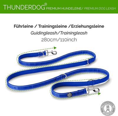 THUNDERDOG DOG LEASH BLACK