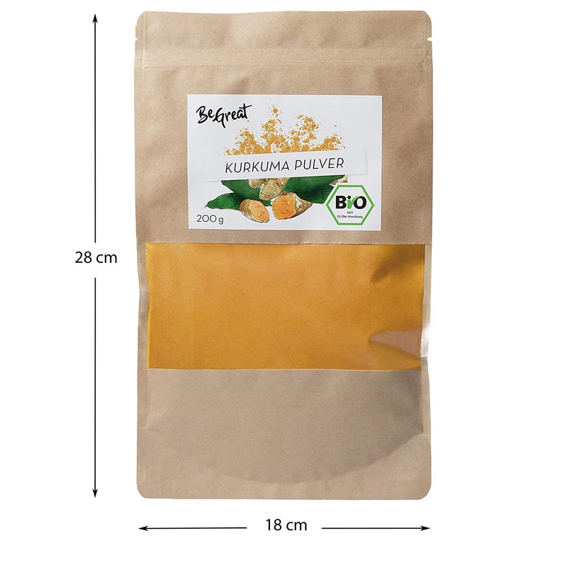 BEGREAT ORGANIC TURMERIC POWDER: 200G PREMIUM TURMERIC POWDER ORGANIC