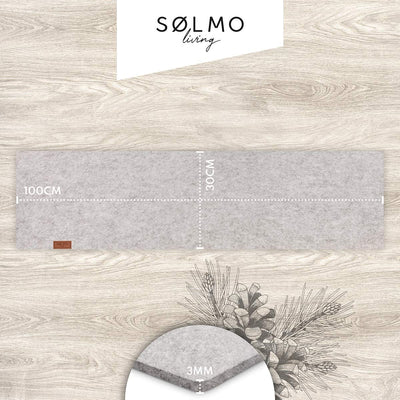 Sölmo I table runner made of felt I 150x40cm table runner I Scandinavian design