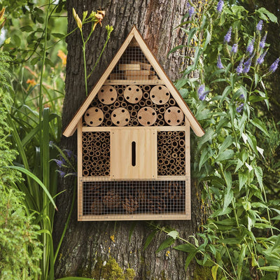 I Large insect hotel, natural and weatherproof insect house