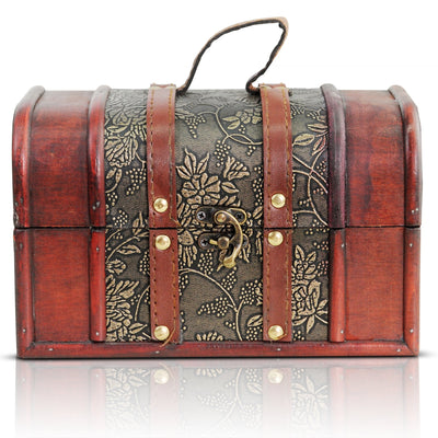 Treasure chest 22x14x14cm suitcase chest wooden chest treasure chest vintage look pirates