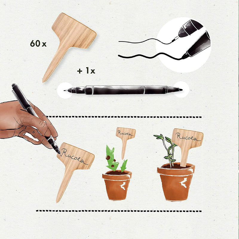 Plug-in labels for labeling plastic plant stakes with 120x