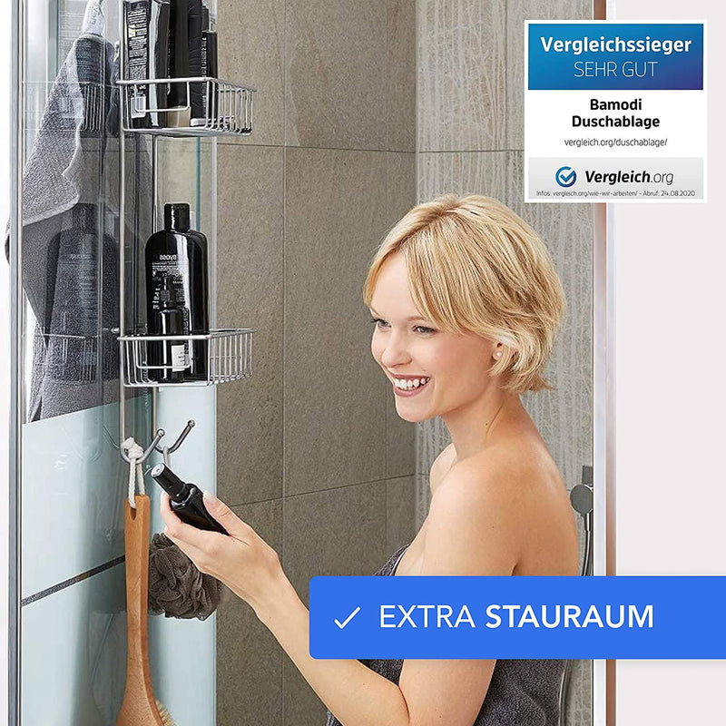 BAMODI HANGING SHOWER SHELF L CHROME PLATED - DIMENSIONS: 70 X 18