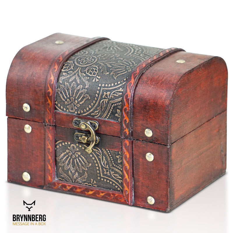 Treasure chest 22x14x14cm suitcase chest wooden chest treasure chest vintage look pirates