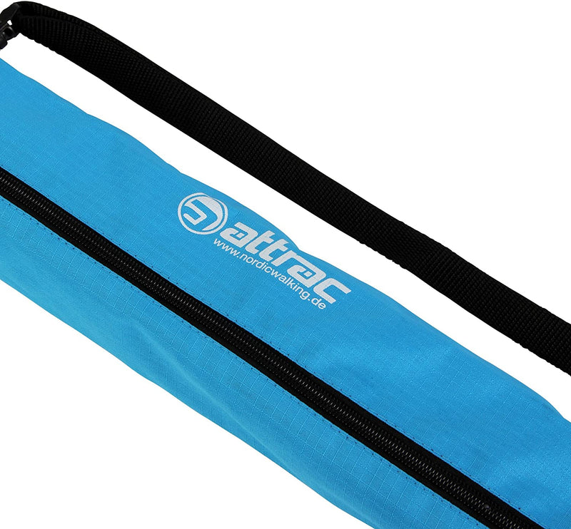 ATTRAC NORDIC WALKING BAG 2 IN 1 I POLE BAG TRANSPORT STORAGE BAG I POLE BAG BLUE SUPER LIGHT