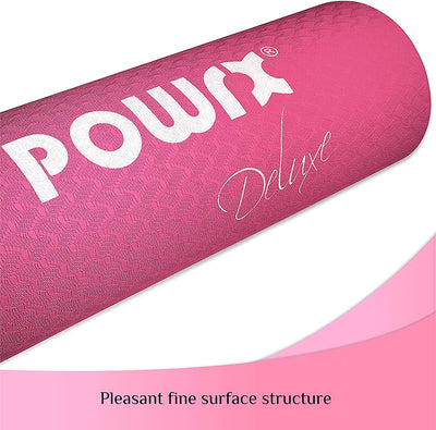 Deluxe Yoga Mat (Pink 173 x 61 x 05 cm) Non-Slip Tpe Environmentally Friendly |