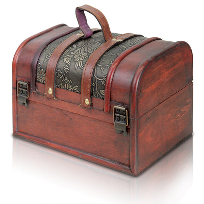 Treasure chest 22x14x14cm suitcase chest wooden chest treasure chest vintage look pirates