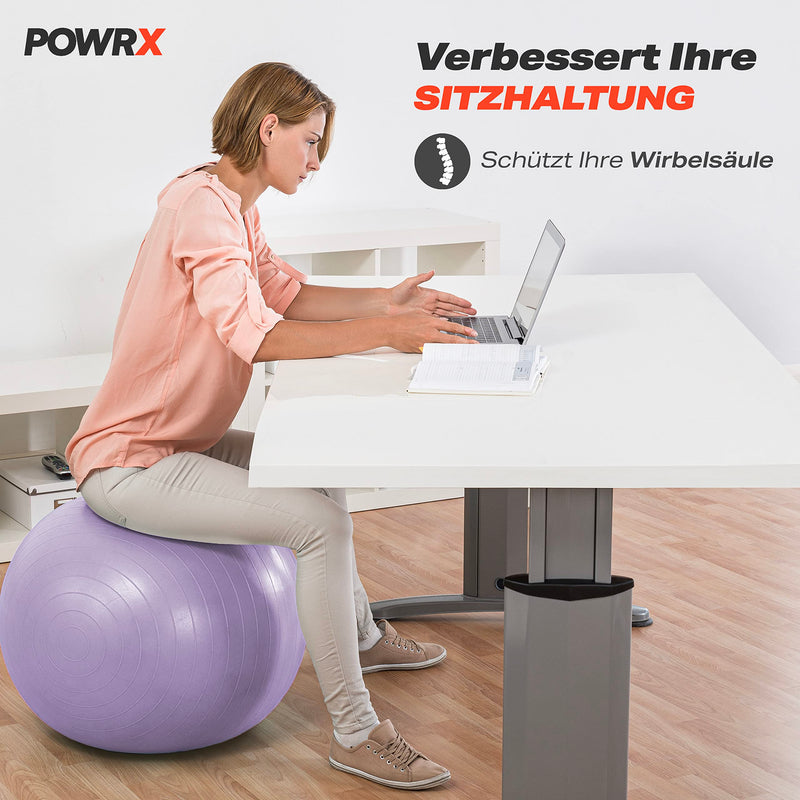 Exercise ball including ball pump and workout I sitting ball Pilates yoga ball antiburst