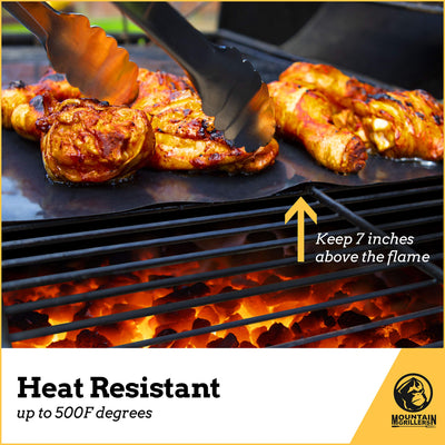 Grill mats with non-stick coating, durable grill mats for gas grills