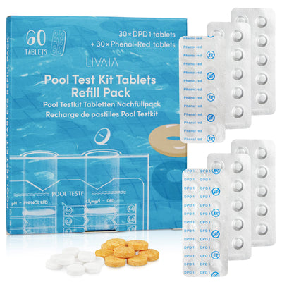 Pool tester chlorine and Ph 120 refill set test tablets for pool 60 Phenol Red